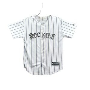Majestic Colorado Rockies Jersey‎ Kids Striped MLB Baseball Coolbase Athleisure